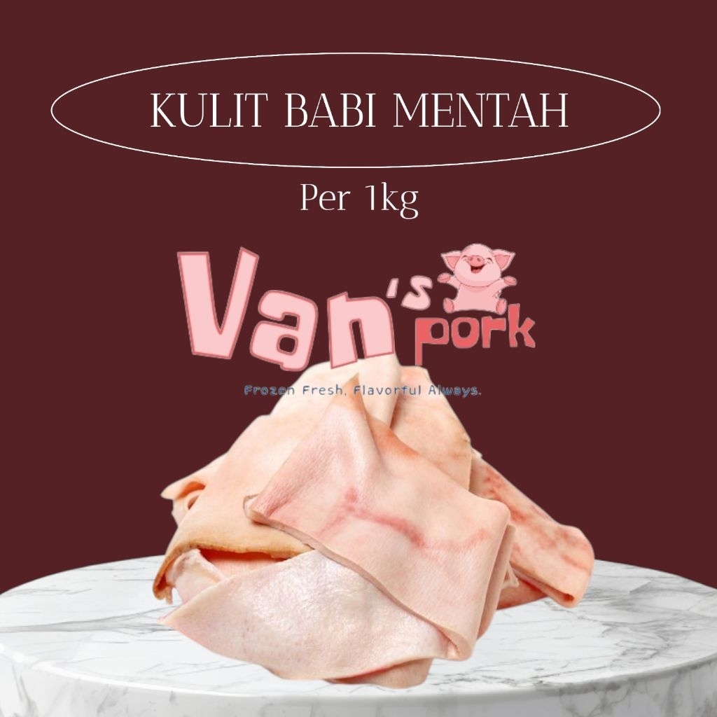 Kulit Babi Mentah - 1kg