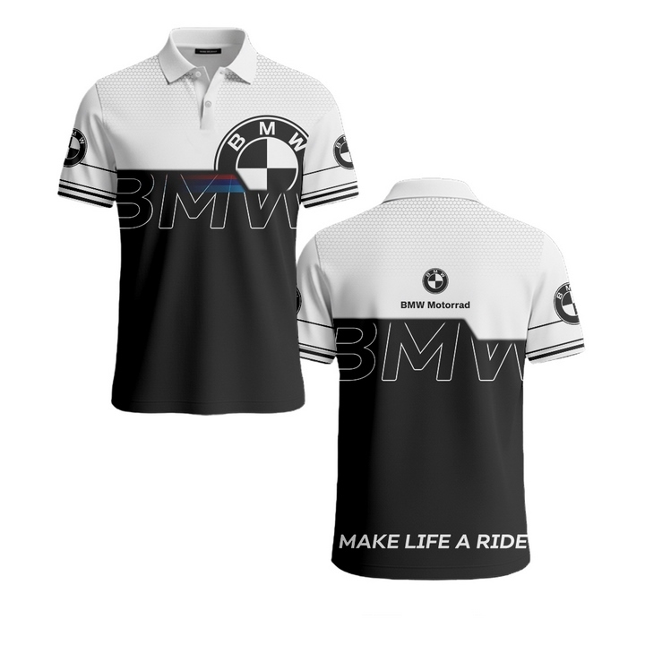 HIGHCLASS SUPPLY - Baju JERSEY BMW FULLPRINT HITAM PUTIH TERBARU BAJU BMW PRIA