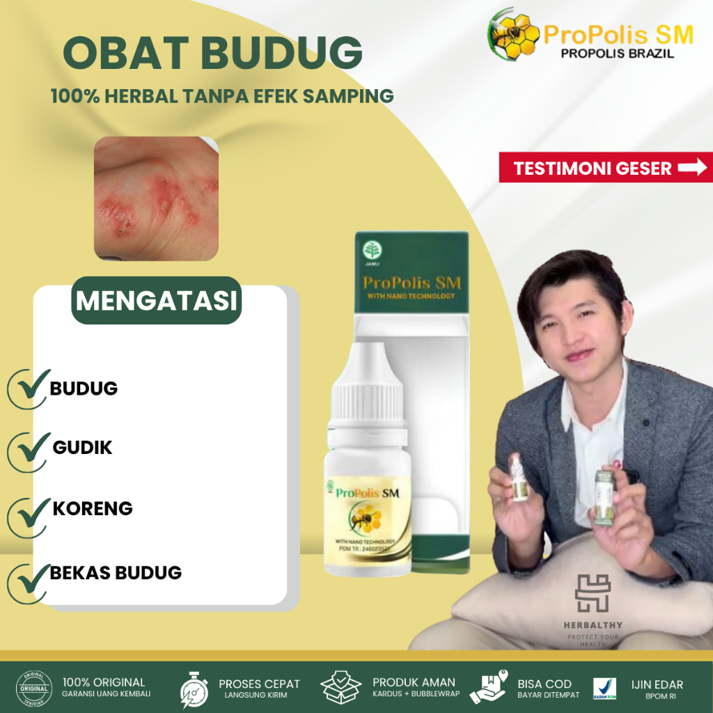 Obat Borok Budug Bernanah, Obat Budug Santri, Buduk / Budukan,  Obat Budug Dan Gatal, Obat Penghilan