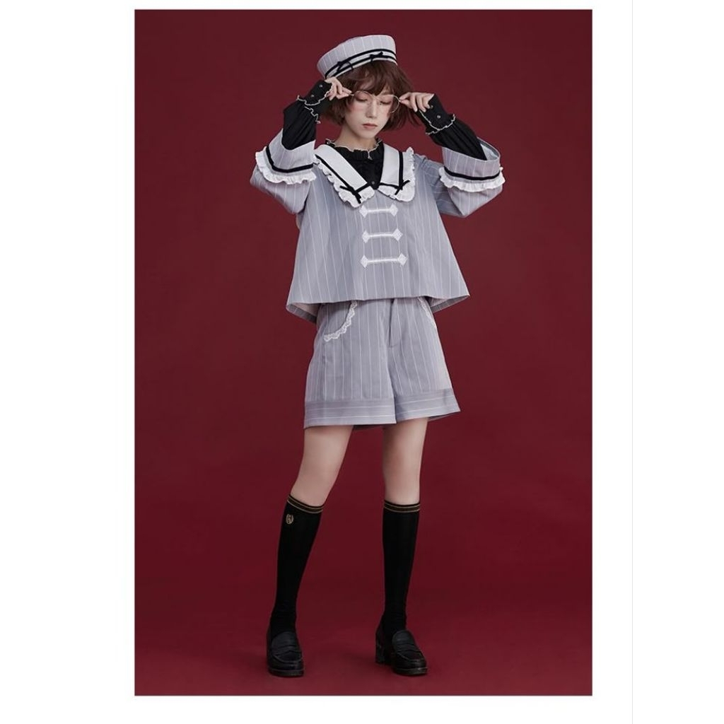 setelan seifuku lolita ouji sailor motif salur