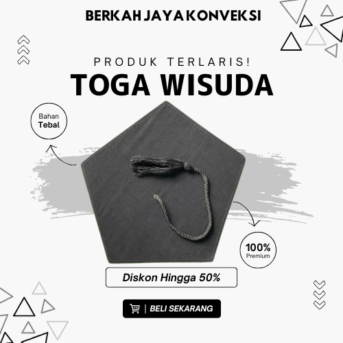Topi Toga Sarjana / Atribut Wisuda  SIZE ANAK TK/SD/SMP/SMA DAN DEWASA Bahan Matador premium