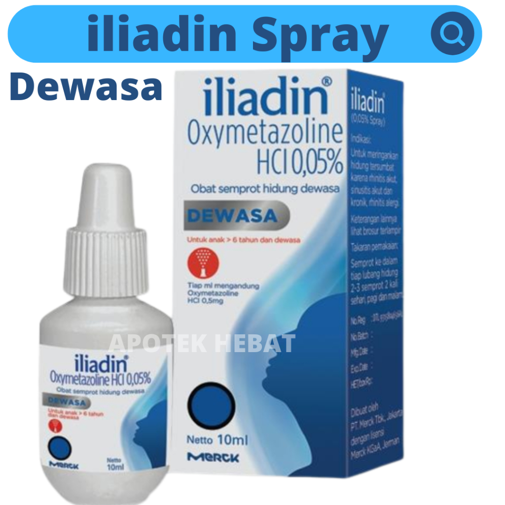 ILLIADIN SPRAY DEWASA SEMPROTAN PILEK HIDUNG TERSUMBAT ALERGI