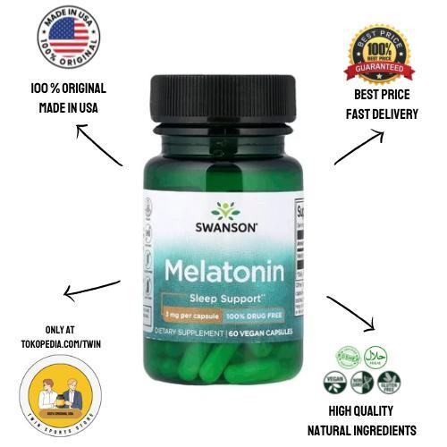 SWANSON Melatonin & Melatonin Triple Strength Original USA