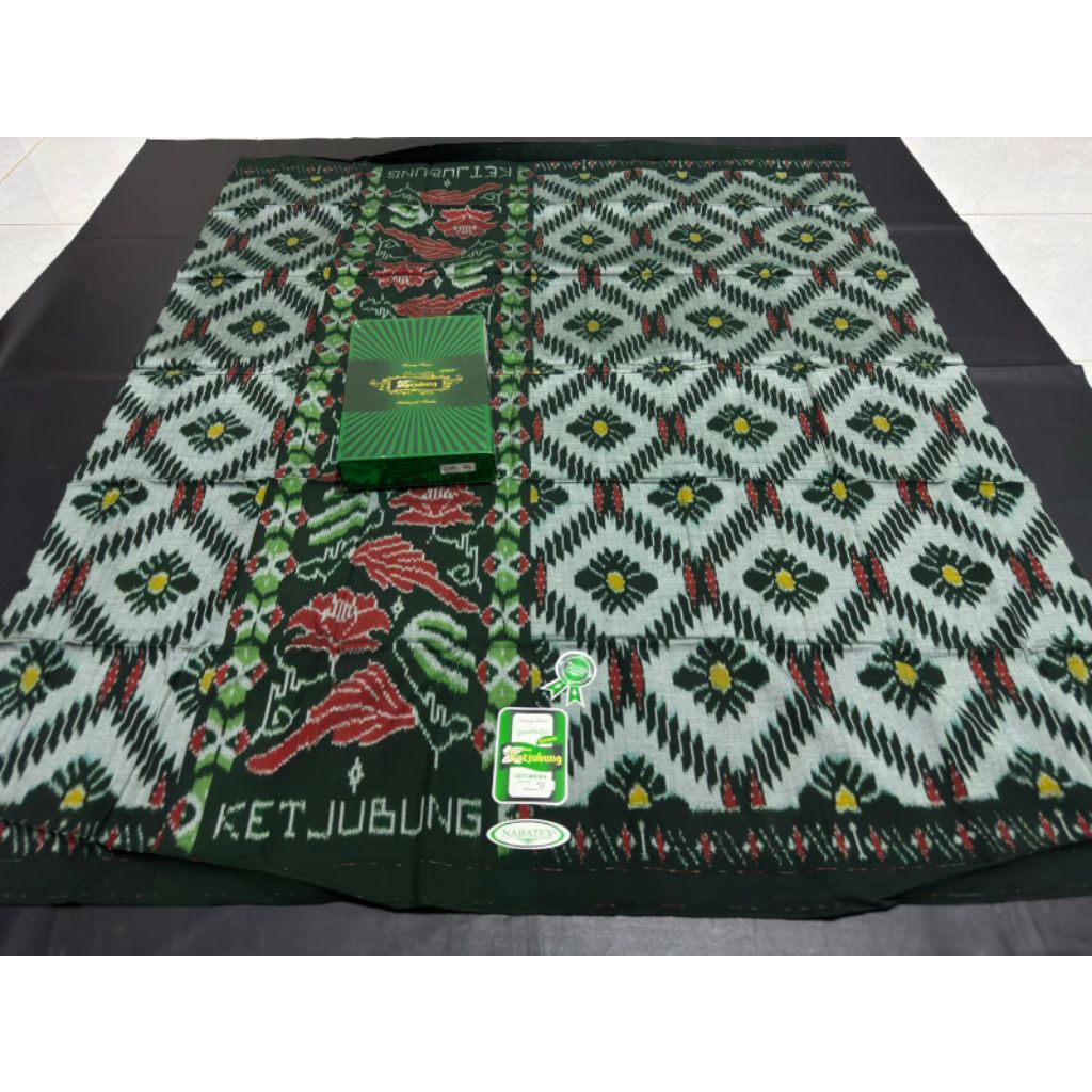 SARUNG KETJUBUNG GOYOR GREEN/SILVER