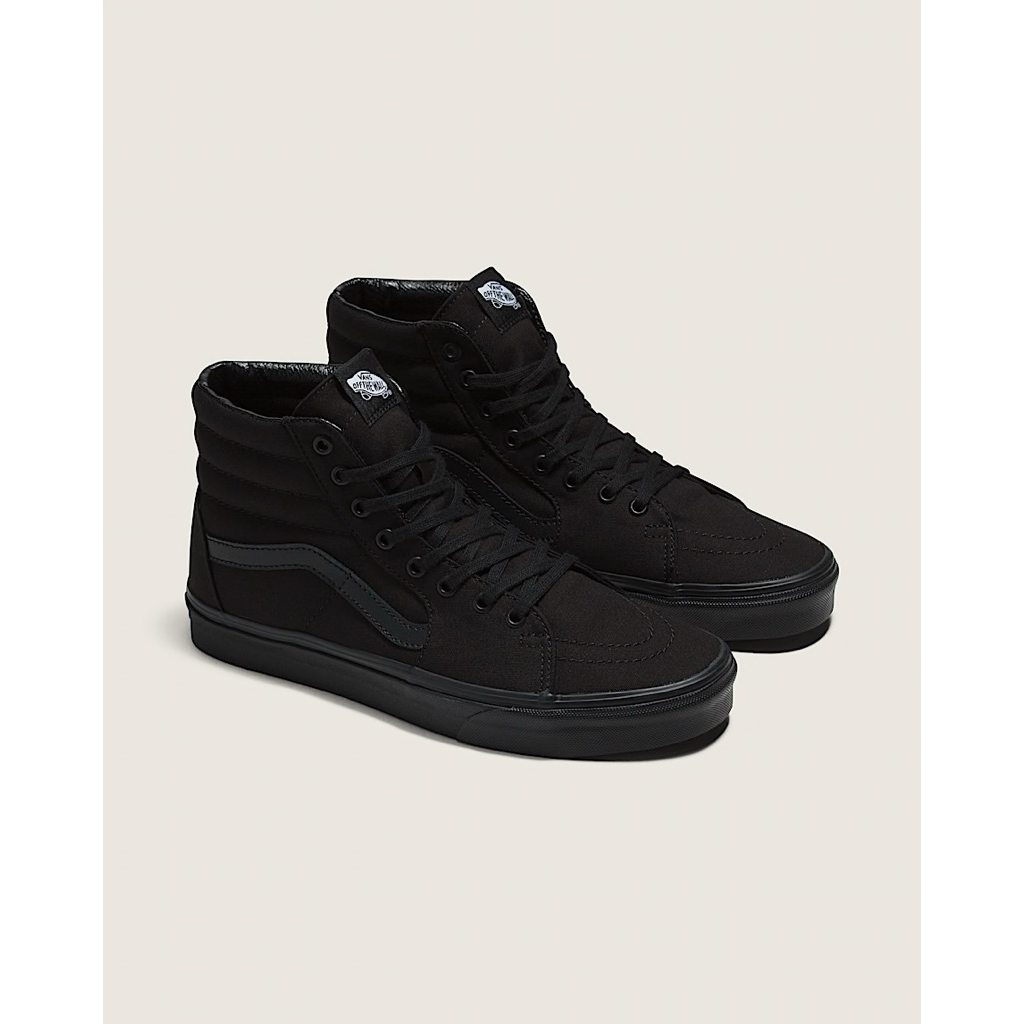 Vans Sk8 Hi Black/Black Canvas (Original Resmi)