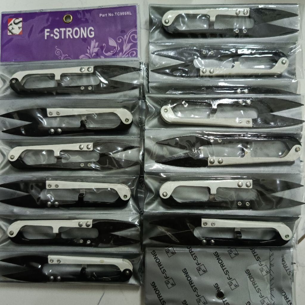 12 biji(perlusin) FS 999 XL HITAM-PUTIH Gunting benang besar cekris F-STRONG