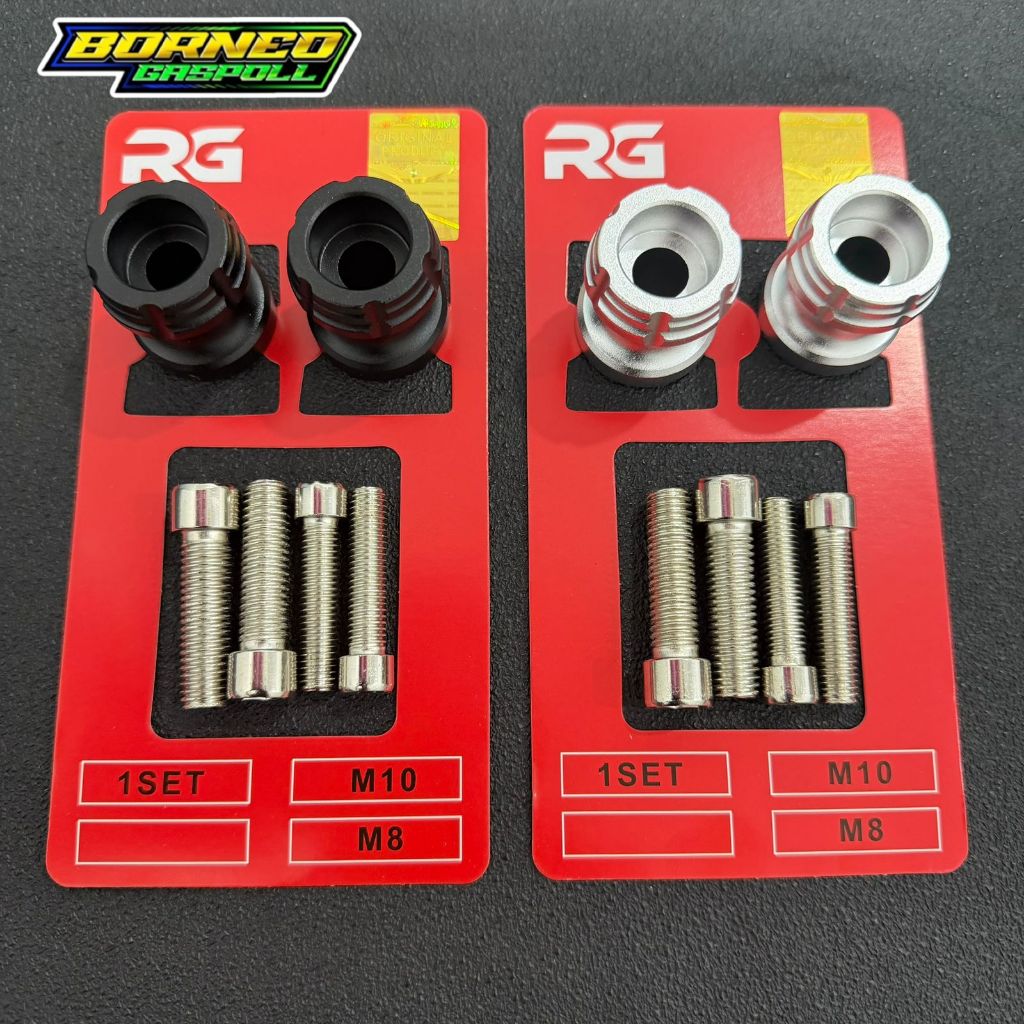 RG racing bobin Jalu paddock M8 M10 baut12 baut14 drat 12 14 new ninja 150 250 fi 2018 gsx r 150 zx2