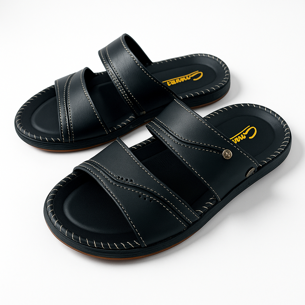 (BISA COD) SANDAL KULIT PRIA CARVIL SEPATU SANDAL SANDAL SLOP PRIA