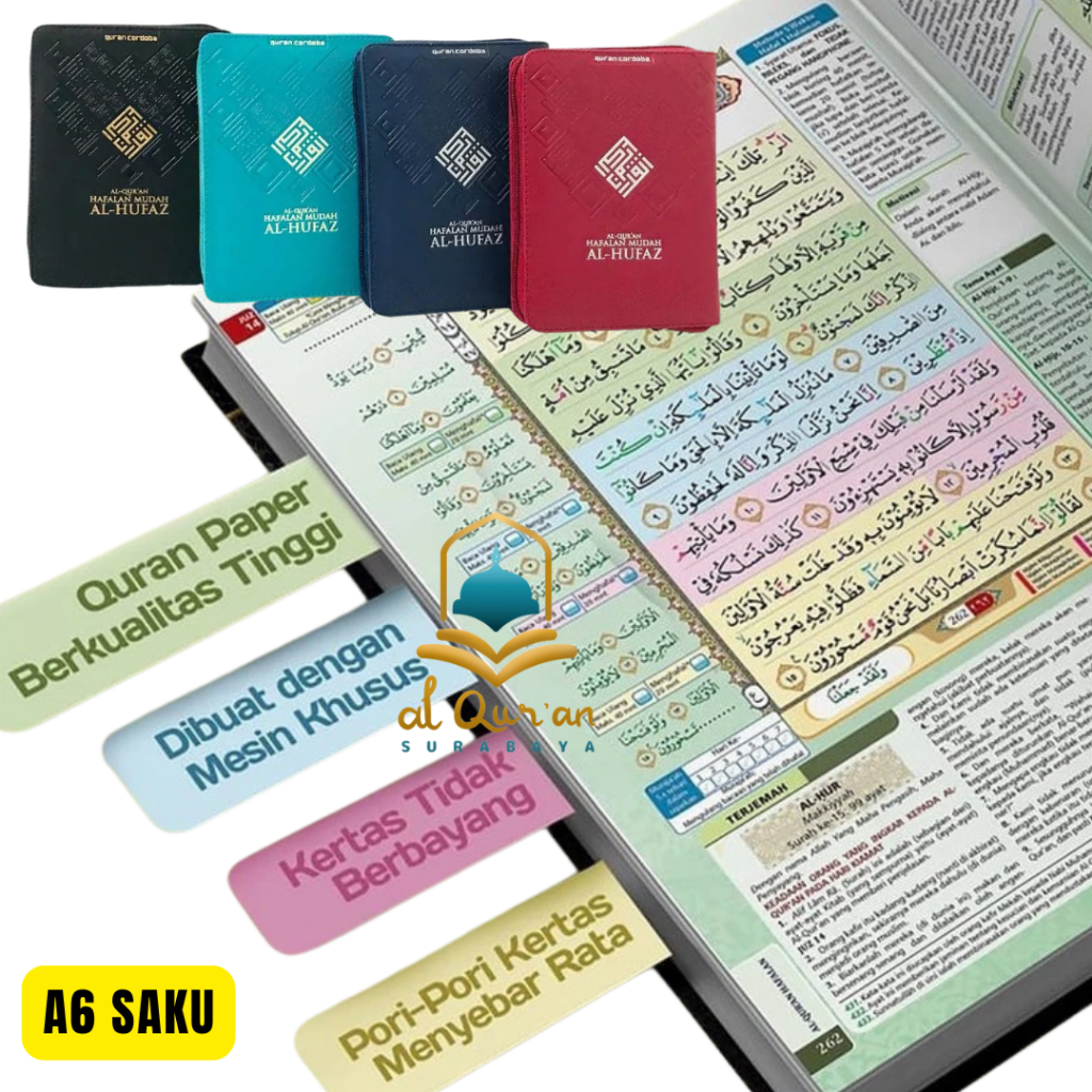 Al Quran AL HUFAZ A6 RESLETING Al Quran Hafalan Al Hufaz Saku Al Quran Terjemah Al Hufaz CORDOBA