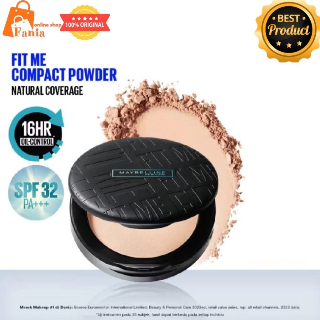 Bedak Padat Maybelline Fit Me Matte + Poreless Oil Control Compact Powder 120