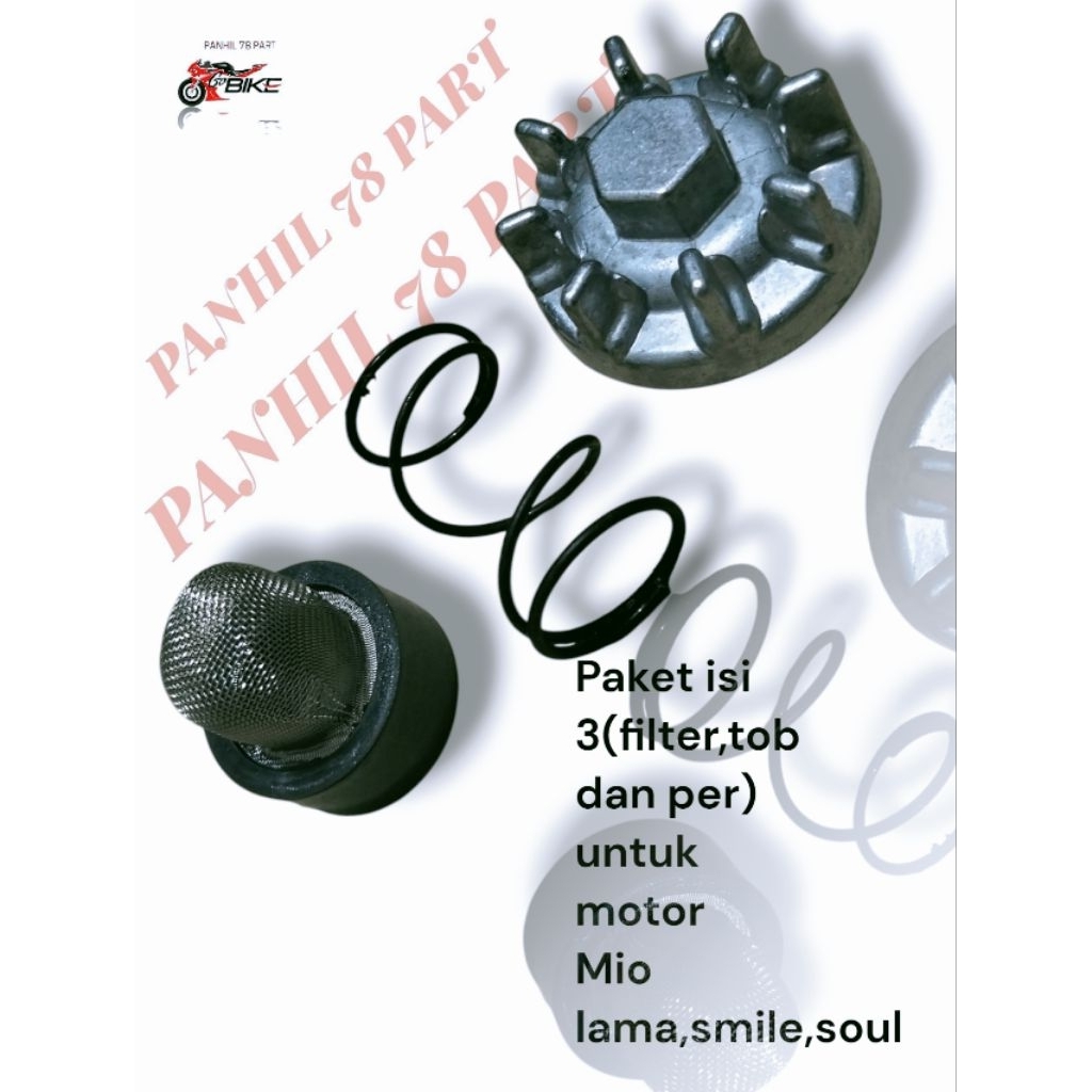 Tutup Oli + Per + Filter Untuk motor Yamaha Mio lama,mio soul smile