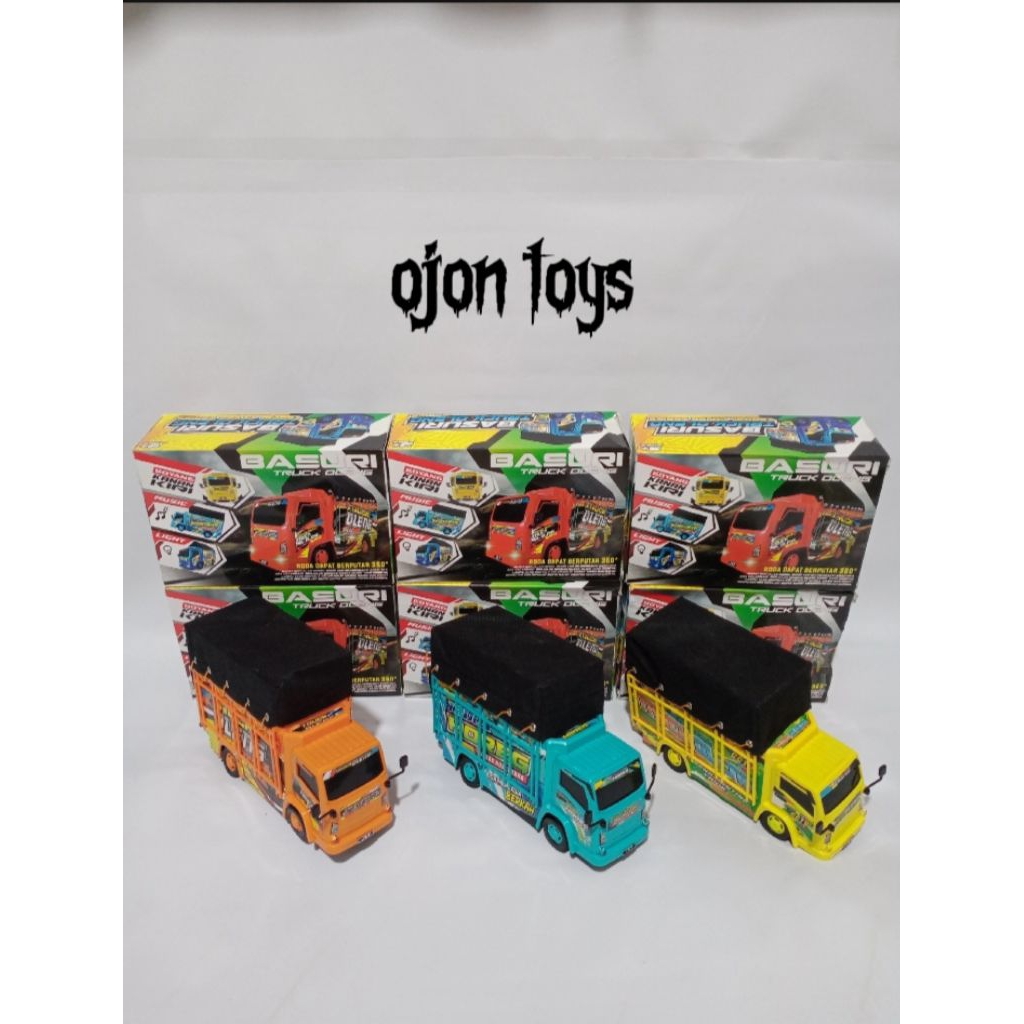 Truk Oleng Modifikasi Full Terpal Bisa Jalan Sendiri Roda Bump And Go Musik Dan Lampu Nyala Miniatur