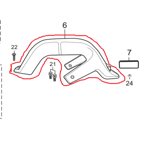 Spakbor Belakang Sepeda Listrik Viar A2 / Rear Fender Viar A2