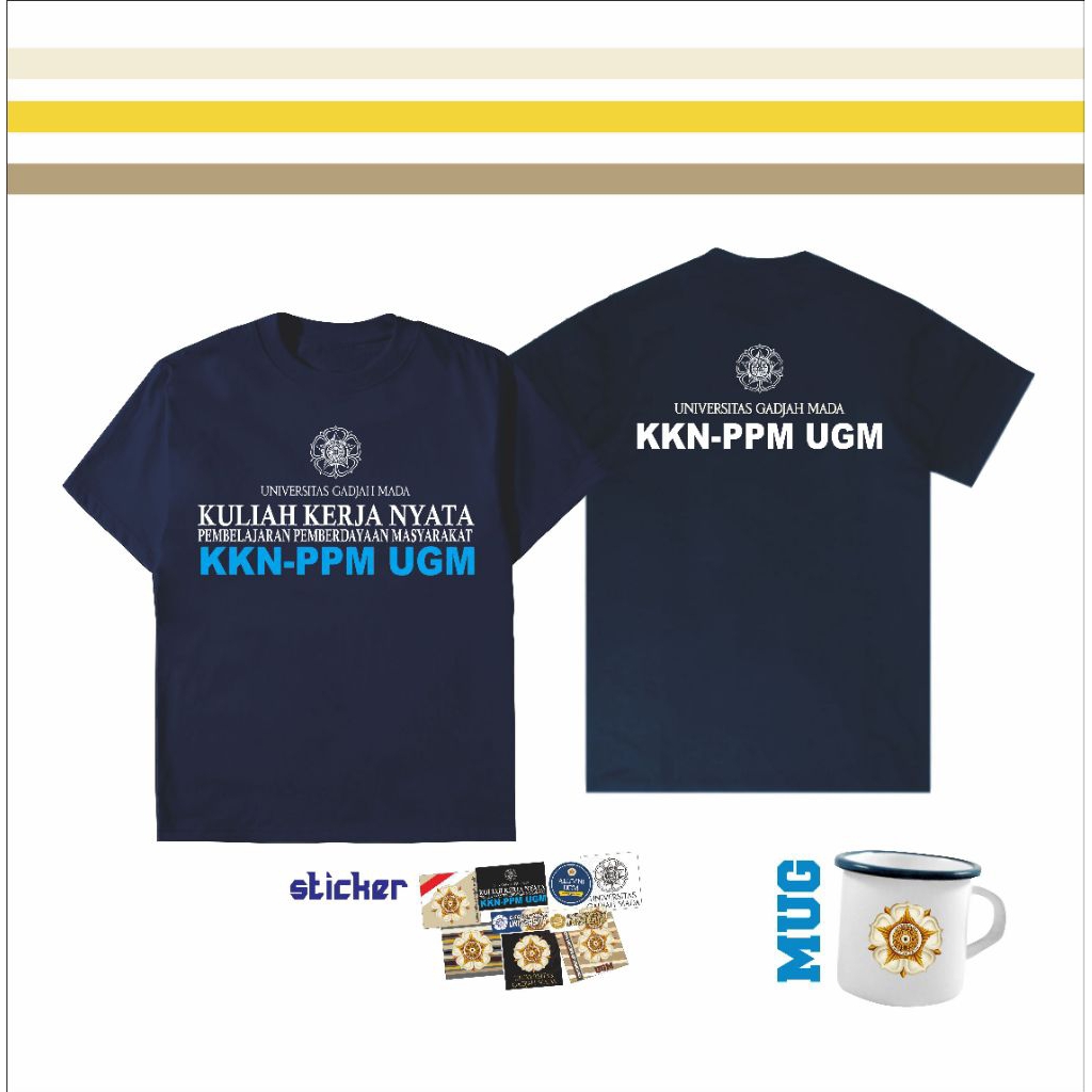 Kaos KKN PPM UGM Free Mug Navy Lengan Panjang