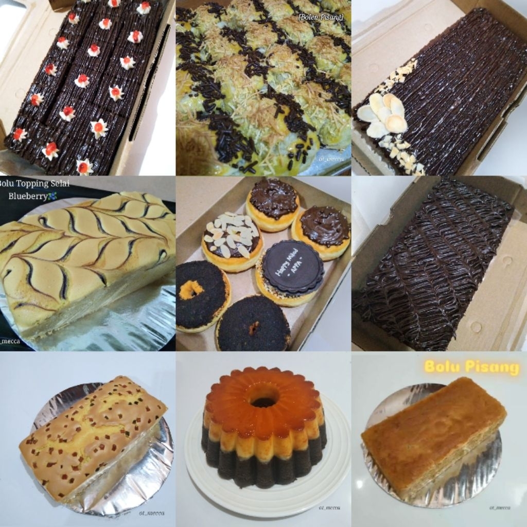BOLEN PISANG - BROWNIES KUKUS - BOLU PANGGANG - KETAN HITAM KEJU KARAMEL - DONAT