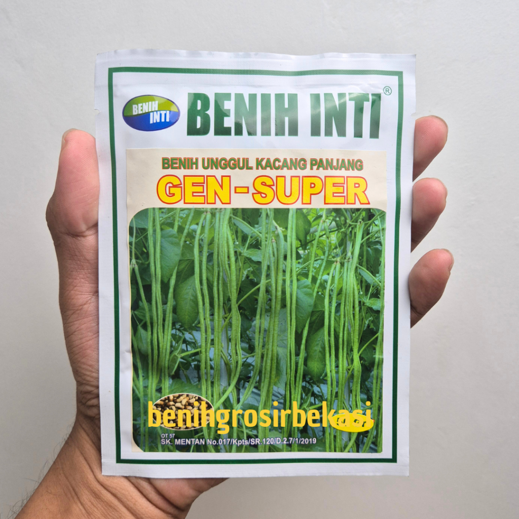 Benih Kacang Panjang GEN SUPER isi 50 gram cap Benih INTI Produktivitas super tinggi