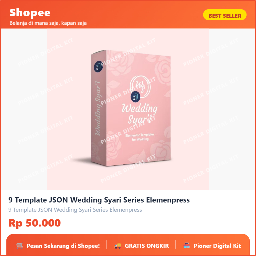 9 Template JSON Wedding Syari Series Elemenpress