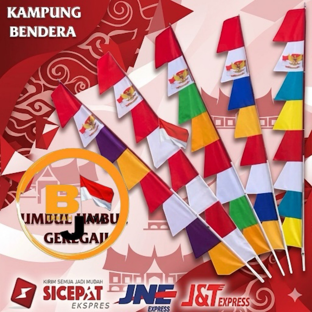 umbul umbul merahputih isi 1kodi bendera Umbul umbul geregaji