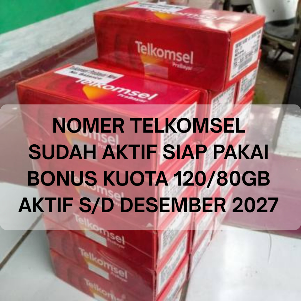 Kartu Perdana Telkomsel Prabayar Siap Pakai + Kuota 120/80GB