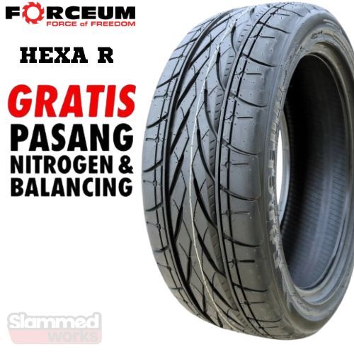 Ban Forceum Hexa R 185/60 R15 Tubeles Ban Model Semi Slick Dan Rotasi