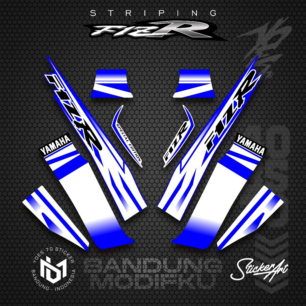 STRIPING VARIASI YAMAHA F1ZR / KRS 37 / STICKER LIST MOTOR F1 ZR / POLET STIKER VARIASI YAMAHA F1ZR