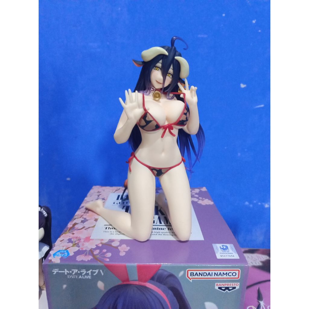 Taito Desktop Cute Overlord Albedo Red Cow Print Simsuit Ver. Figure (Loose/No Box)