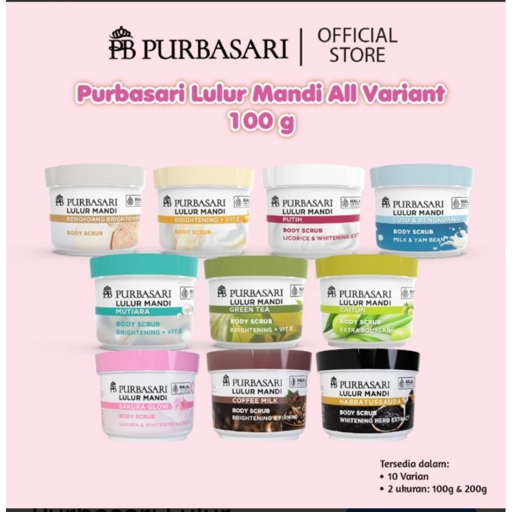 Purbasari Lulur Mandi KECIL100 GR