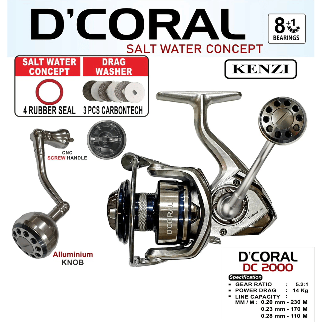 REEL KENZI D'CORAL SW REEL 1000 2000