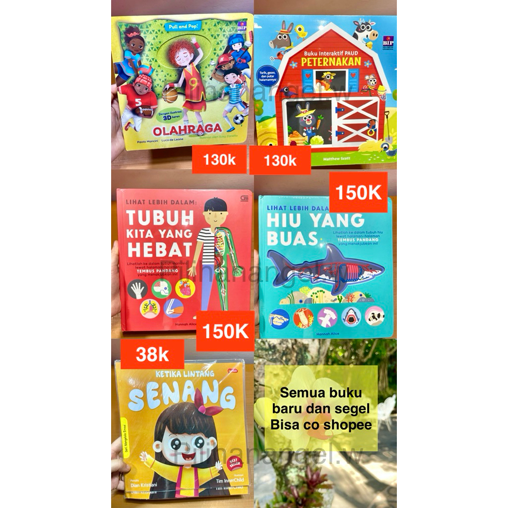 SEGEL - Buku ensiklopedia - Tubuh , Hiu, olahraga , peternakan dan seri emosi tentang senang - buku 