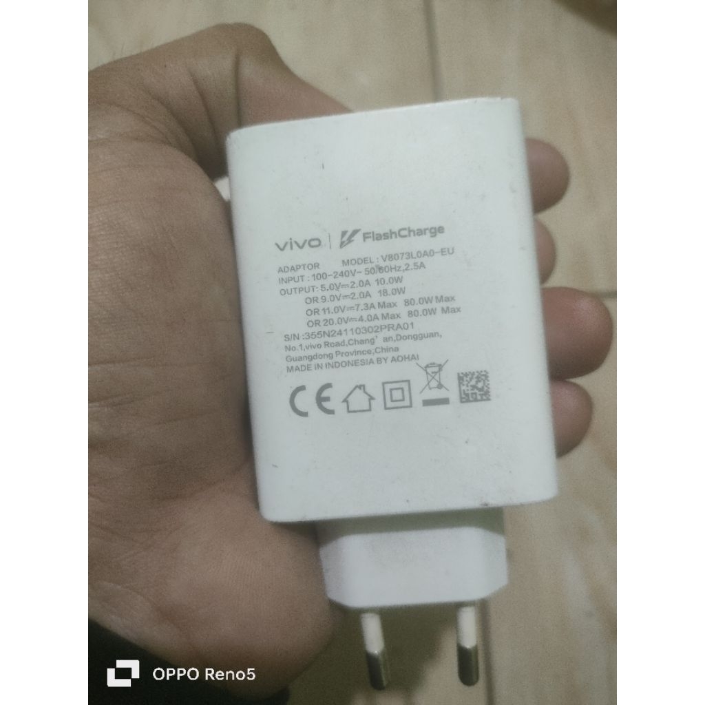 charger cabutan Vivo x80 original max 80 watt