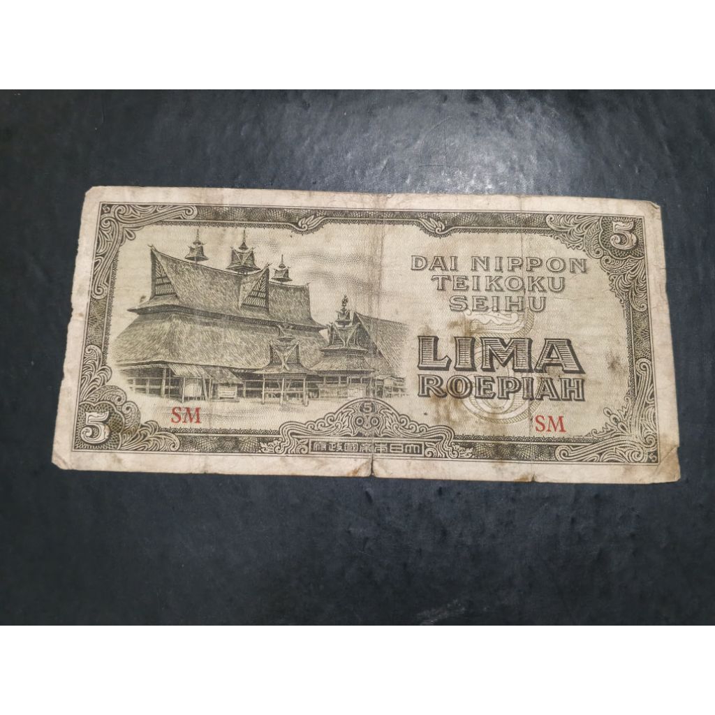 UANG KUNO 5 RUPIAH DAI NIPPON ZAMAN JEPANG