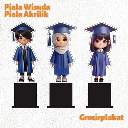 Piala Wisuda Akrilik Custom Piala Wisuda Anak