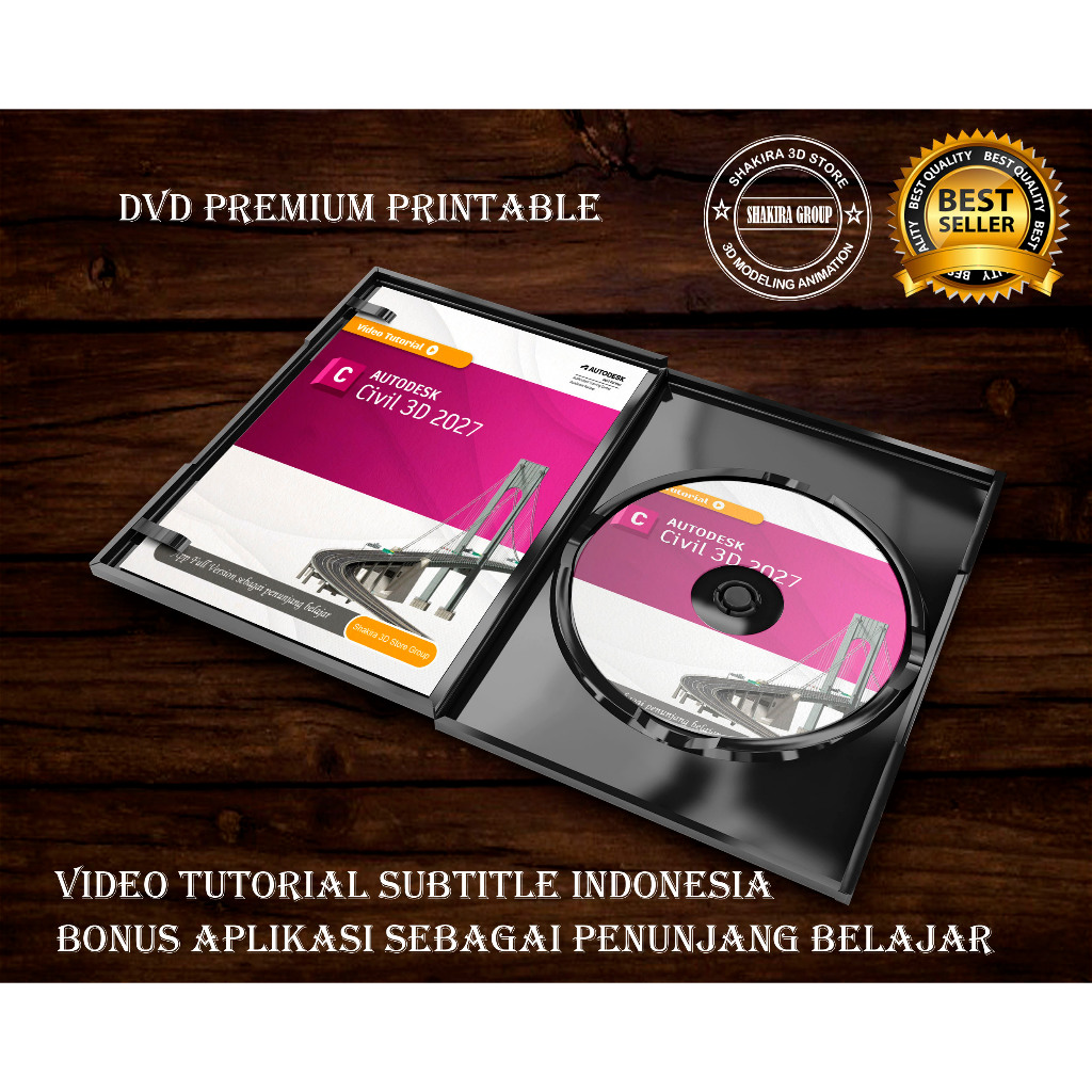 AutoCAD Civil 3D 2027 plus Video Tutorial Mastering SUBTITLE BAHASA INDONESIA DVD