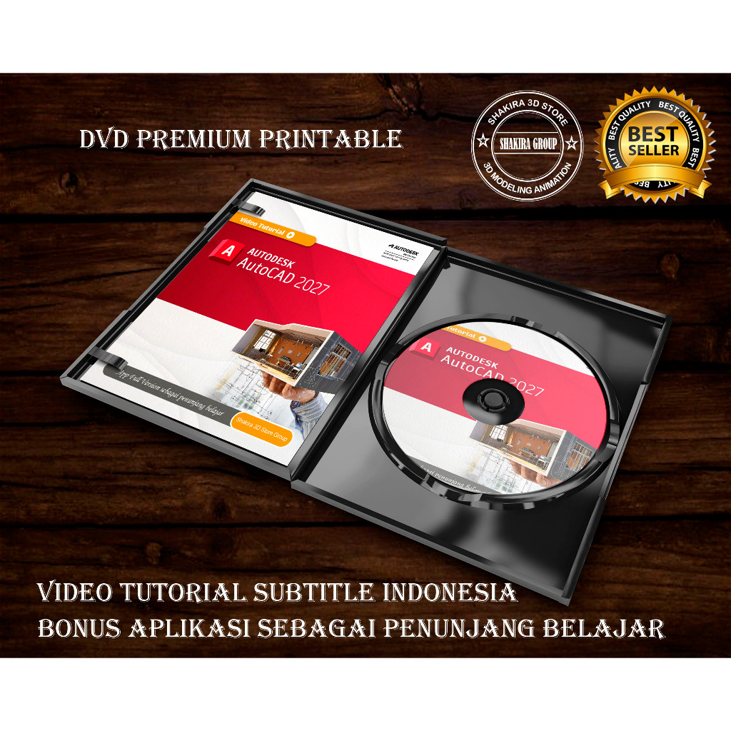AutoCAD 2027 plus Video Tutorial Mastering SUBTITLE BAHASA INDONESIA DVD