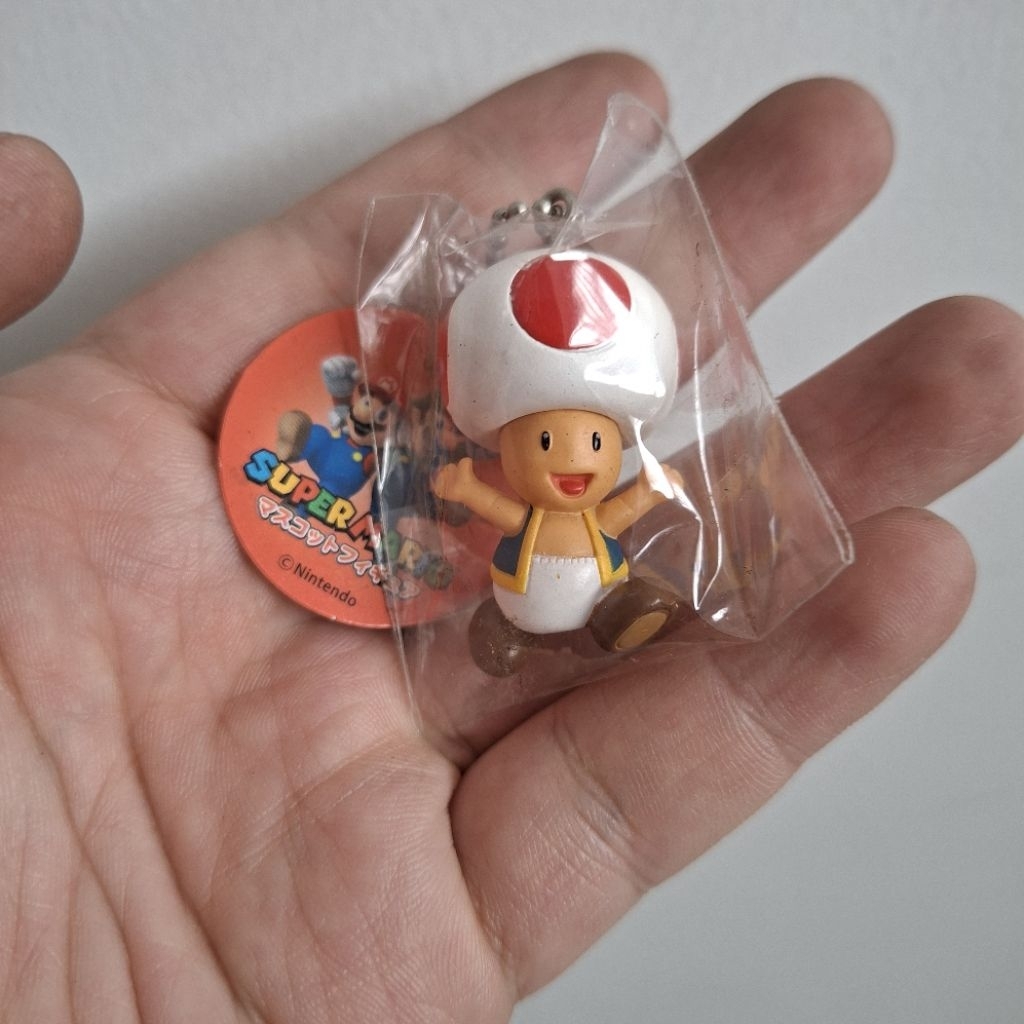 Mario Keychain Toad Figure Keychain ORI Nintendo