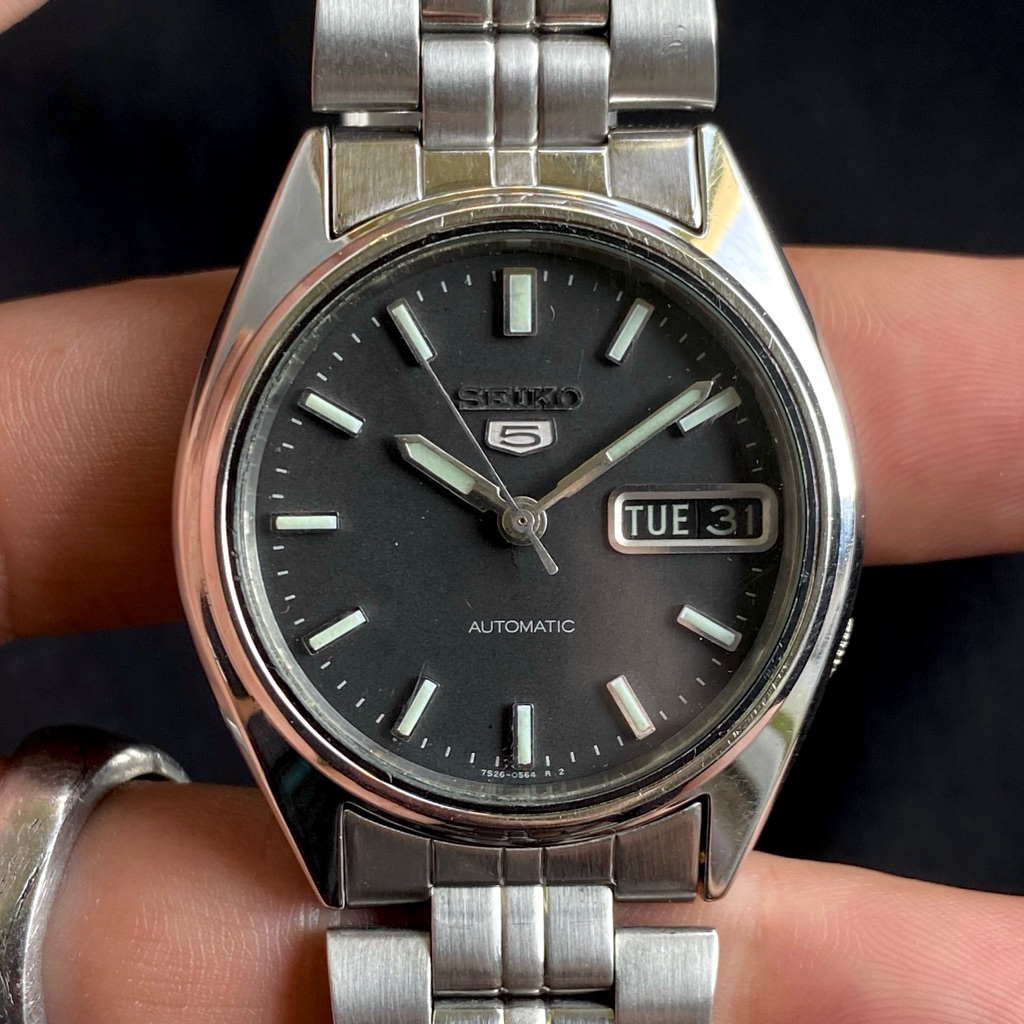 Seiko 5 7S26-6000 Automatic Matte Black Dial