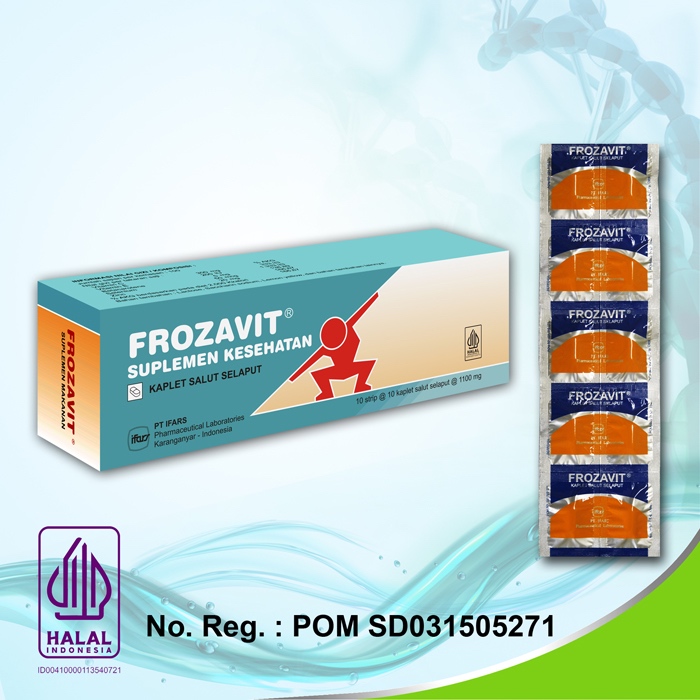 FROZAVIT Kaplet | Suplemen Multivitamin Antioksidan | Strip isi 10 Kaplet