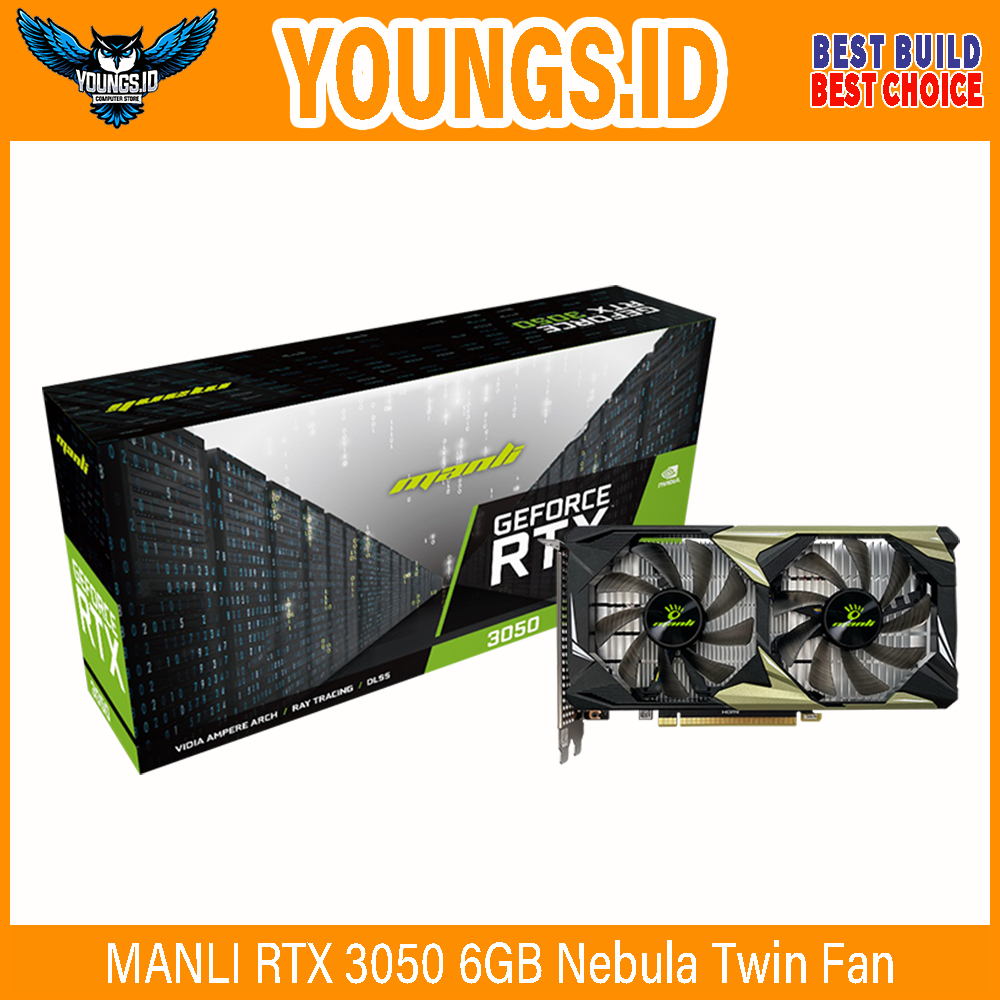 VGA MANLI RTX 3050 6GB Nebula Twin Fan RTX3050