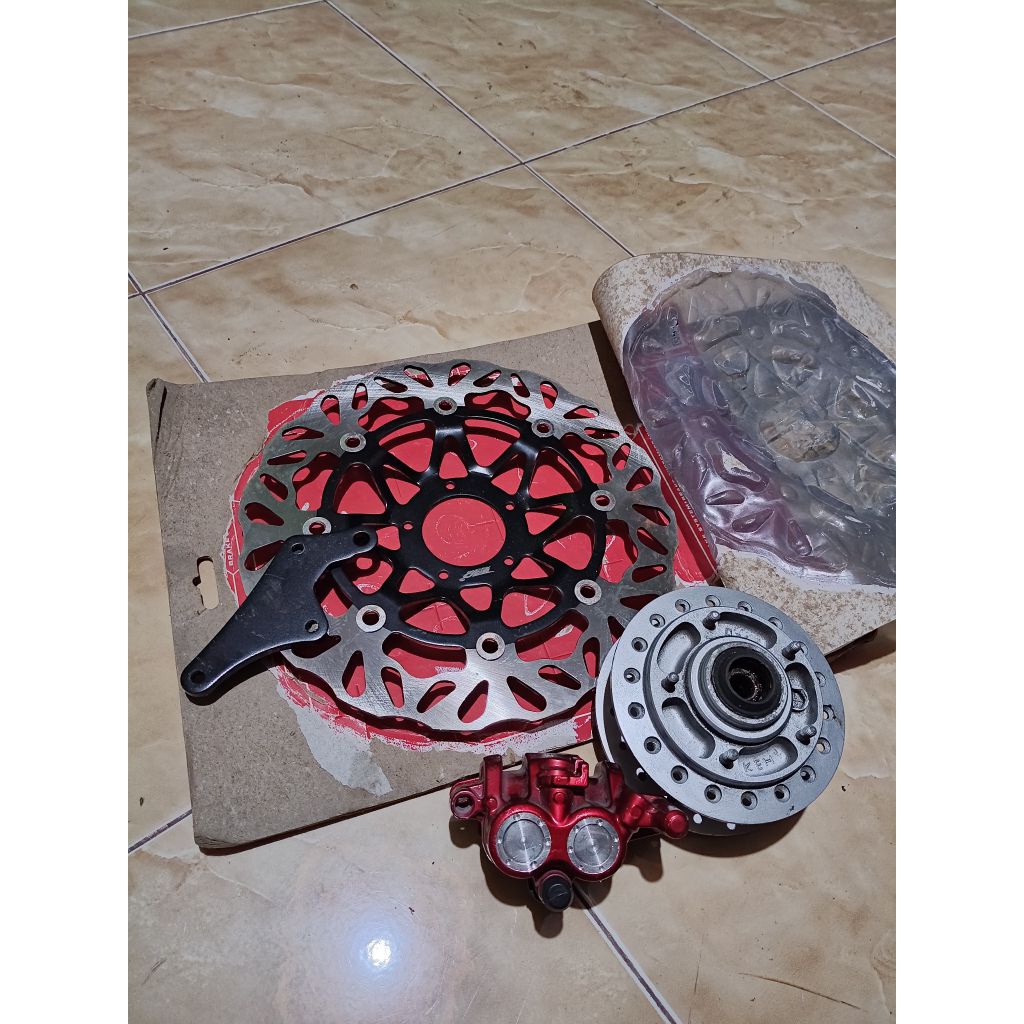 CAKRAM/PIRINGAN CAKRAM 300MM SET TROMOL+KALIPER BUBUT CNC SIAP PAKAI