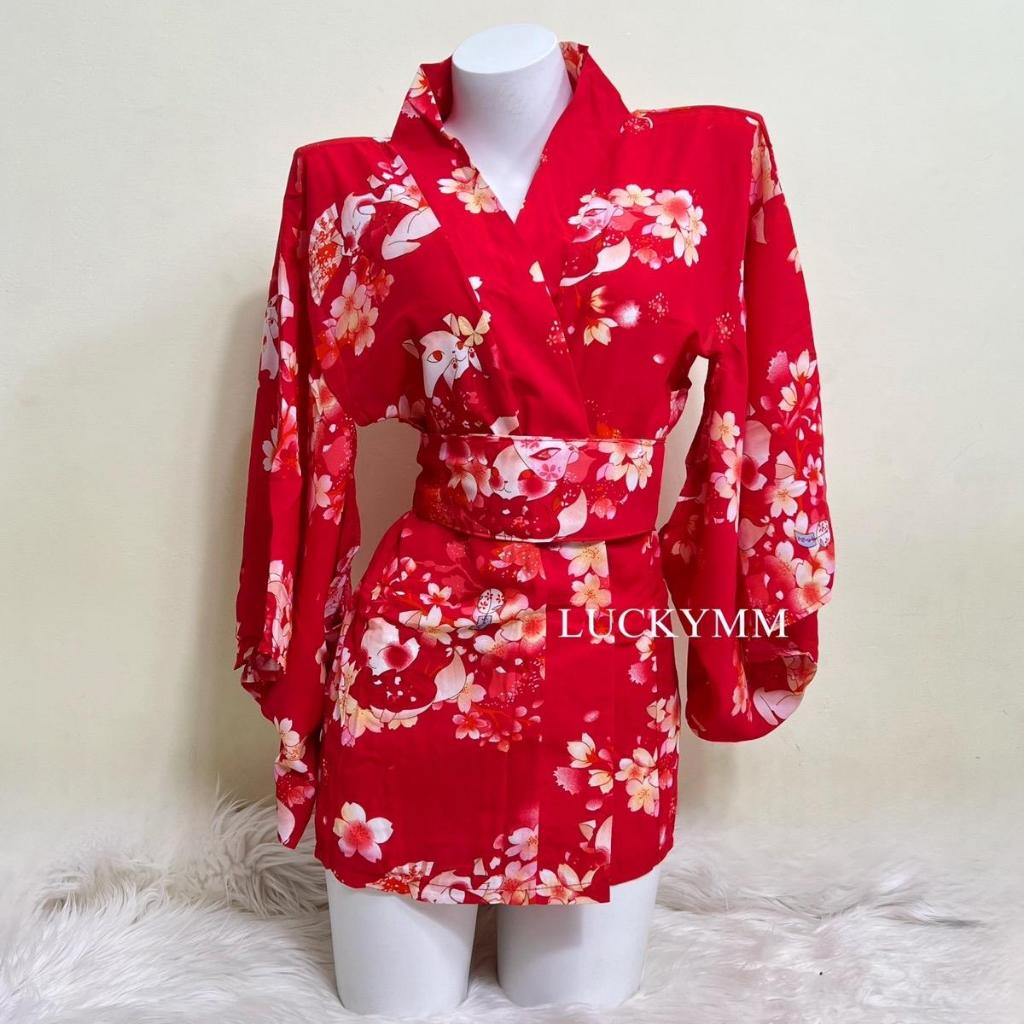 Luckymm Sexy Lingerie Kimono Wanita / Baju Sexy Costume Dewasa Kimono Jepang / Kimono Dinas / Baju T