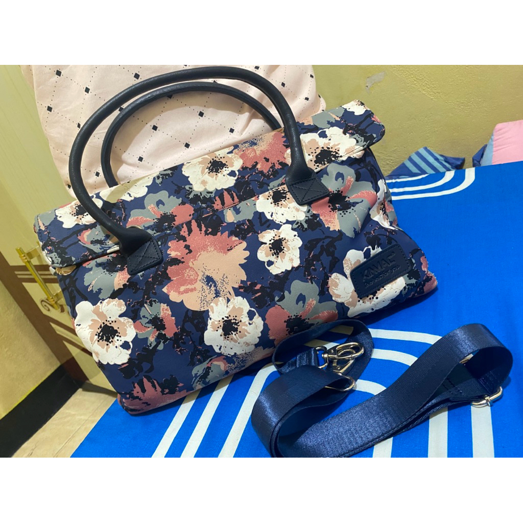 preloved tas laptop kinmac navy blue 14-15 inch