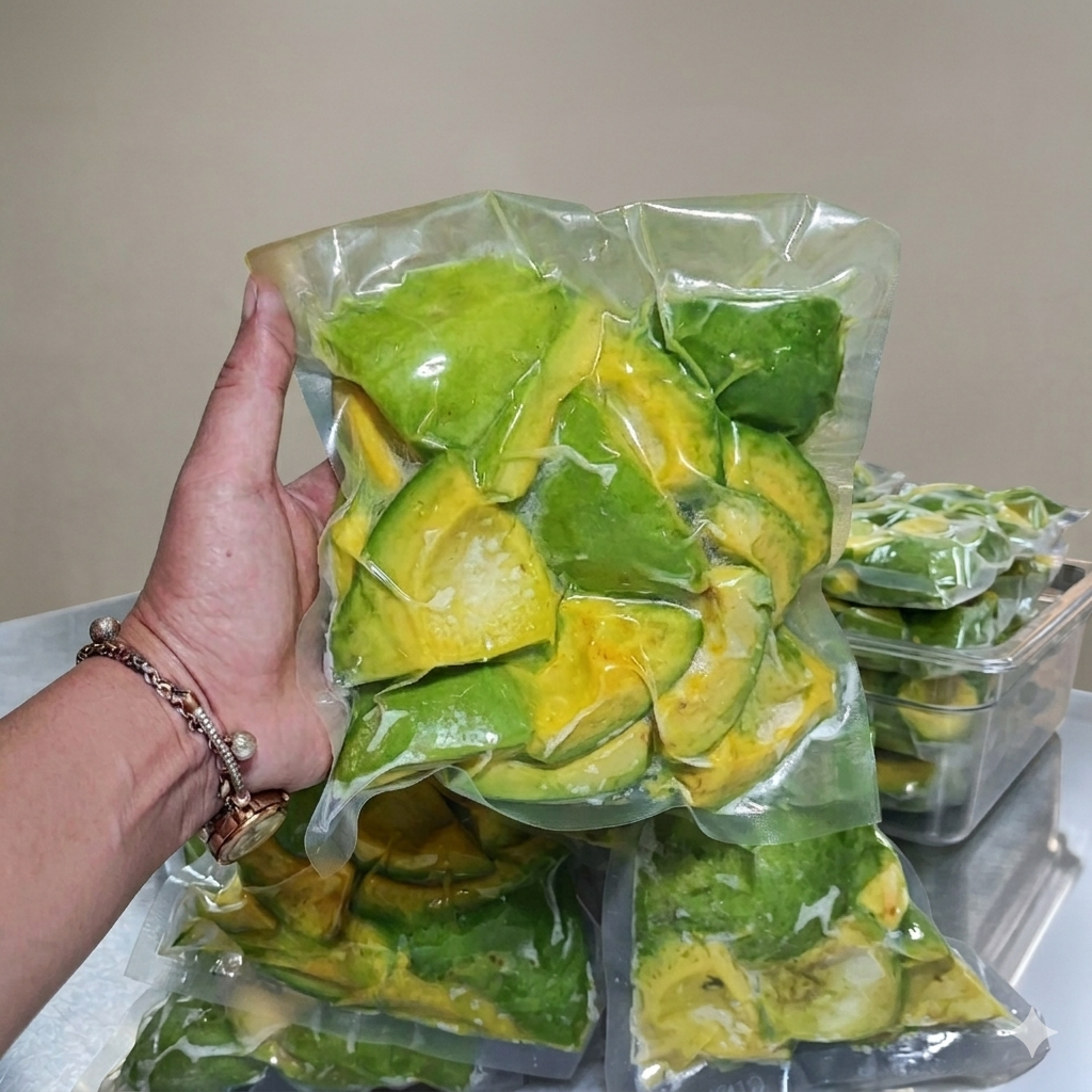 Alpukat Mentega Frozen - 1kg | Alpukat Beku Fresh Siap Makan Kupas & Vacuum Sealed