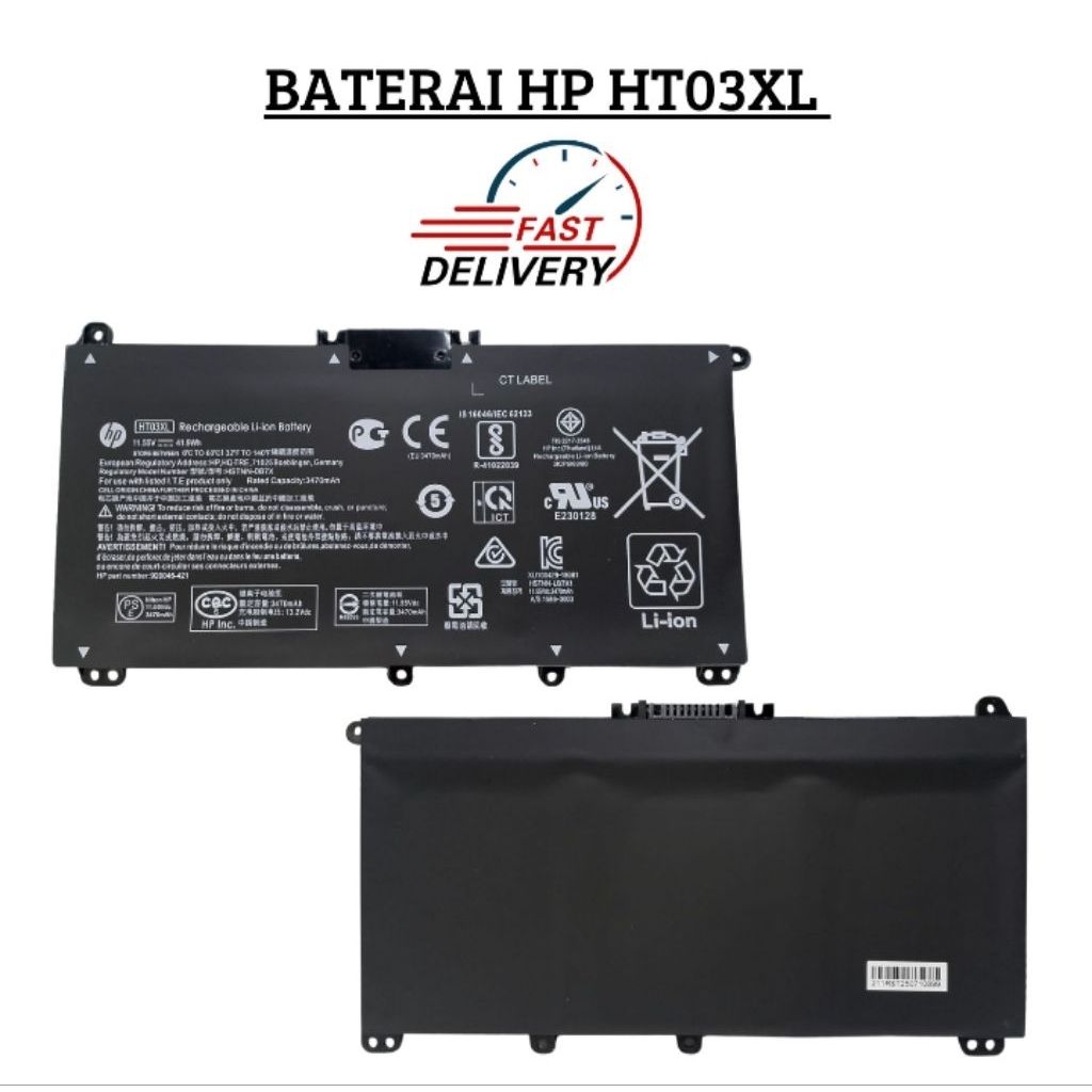 BATTERY BATERAI LAPTOP FOR HP 14-CE0014TU 14-CE0000 14S-CF0044TX 15-CS 14S-DK008AX 245 G7 HT03XL SER