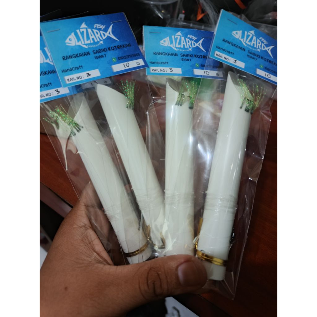 Rangkaian Sabiki Kotrekan/Bulu-bulu Sabiki Hijau