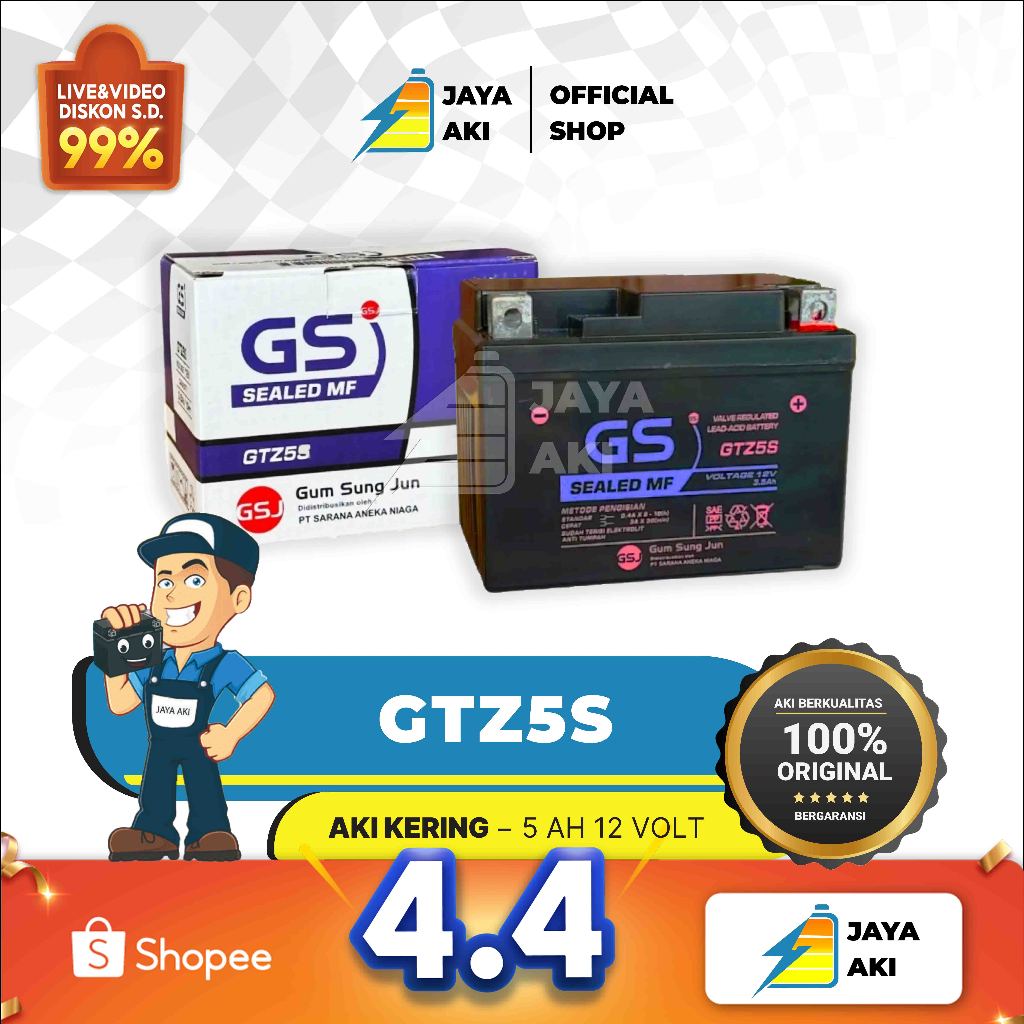 Aki Motor Beat Karbu Beat FI GTZ5S MF Aki Kering