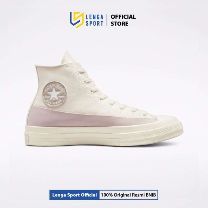 Sepatu Sneakers Pria Converse Chuck 70 Hiking Stitch - Egret (A00487C) Original