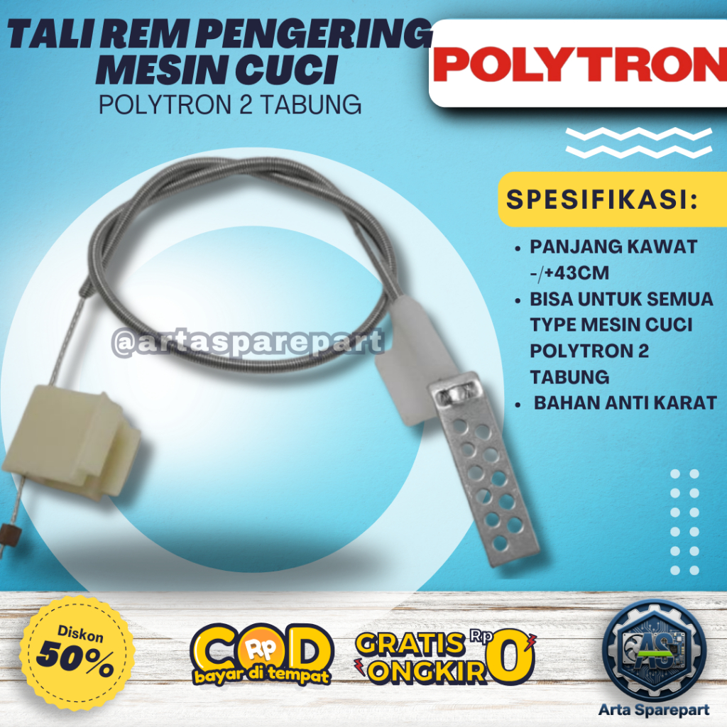Tali Rem Spin Atau Pengering Mesin Cuci POLYTRON 2 Tabung Semua Type DI BERBAGAI MEREK MESIN CUCI