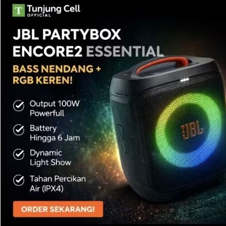 JBL Encore2 Essential PartyBox Speaker Bluetooth 100W RGB Portable Original JBL