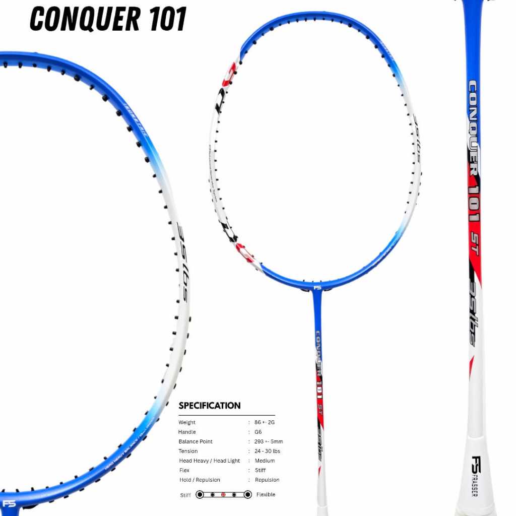 Raket Badminton Bulu Tangkis FS Tanpa Senar Alat Olahraga Berkualitas Original RBTCBN