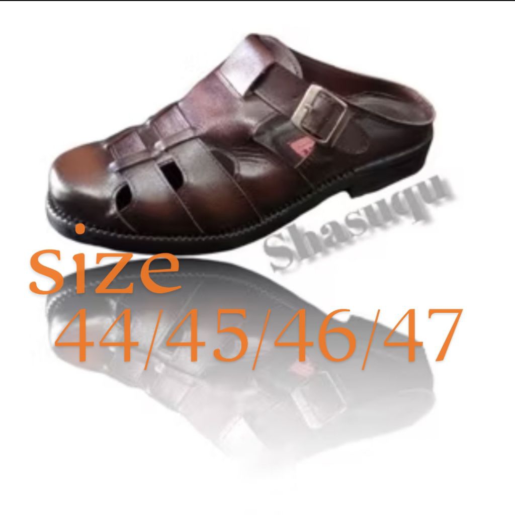 Sepatu sandal slop borongsong pria Kulit ukuran besar 44/45/46/47/48